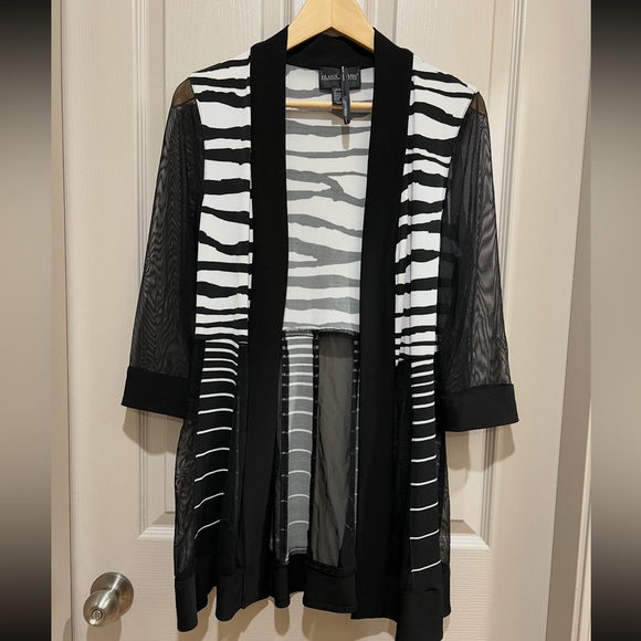 Frank Lyman Design Sweaters - Frank Lyman Design Zebra Print Cardigan